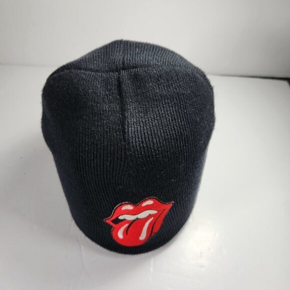 The Rolling Stones Beanie Toque Hat Classic Tongue Black Hat Unisex Adult - Picture 2 of 7